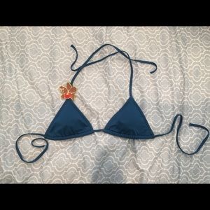 4/$25 Sexy blue halter string bikini top size XS